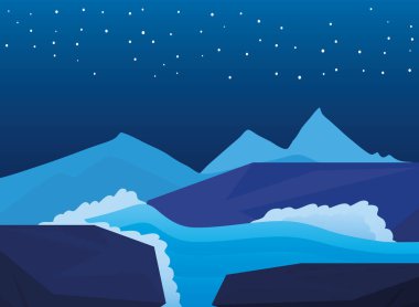 peyzaj gecesi okyanus kayaları kıyı arkaplanı