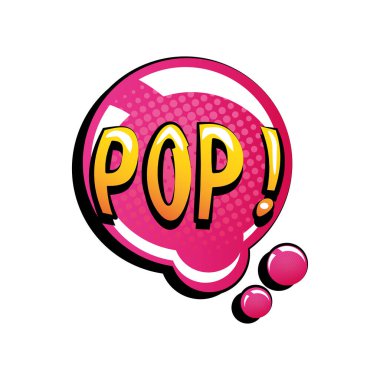 beyaz arkaplan üzerinde metin pop ile çizgi roman konuşma kabarcığı