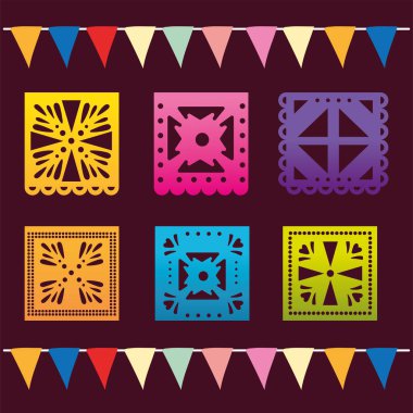 Ölüm günü, farklı renklerde boyanmış Meksika kutlamaları.