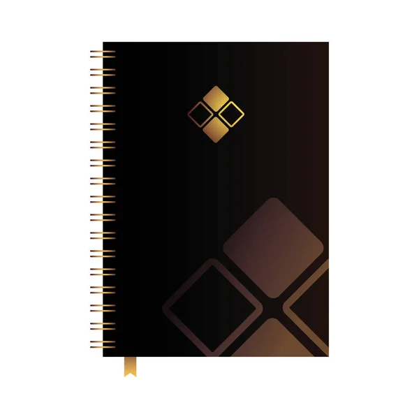 Notebook vinculado com marca corporativa — Vetor de Stock