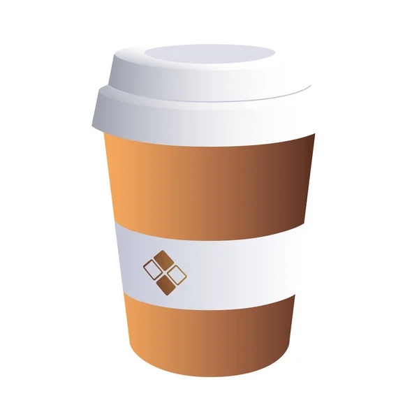 Kaffekop mørk med corporate design – Stock-vektor