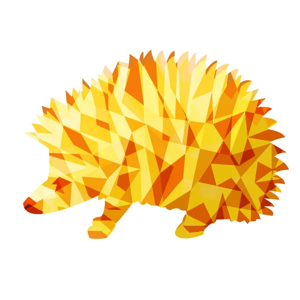 Spiky Hedgehog in de stijl van Low poly — Stockvector