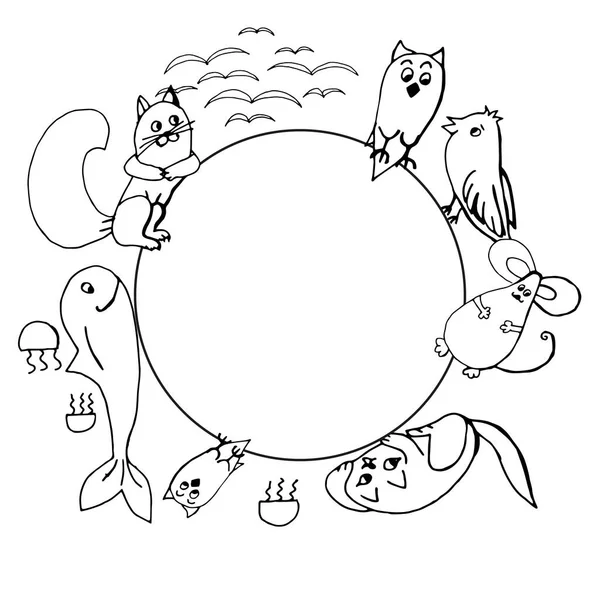 Hayvanların, kuşların ve fareli baykuşların karalamalarından.