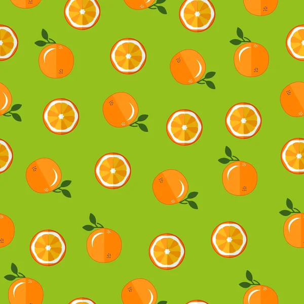 Yeşil arka planda taze, parlak turuncu desen