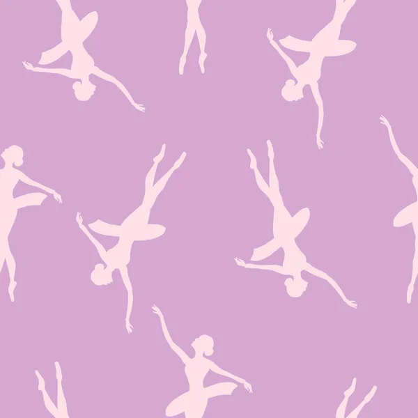 Mor arka planda sonsuz dans eden balerinler.