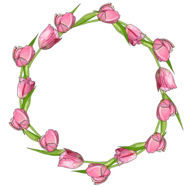 Ayrıntılı çelenk ve beyaz laleler.