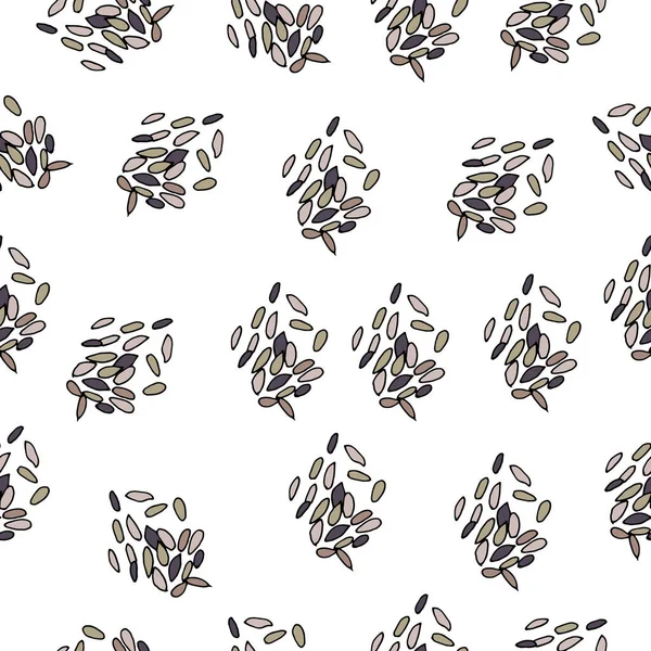 Bej ve beyaz desenli tohumlar. Sonsuz doku. Kumaş tasarımı, hediye paketleme kağıdı, baskı ve web projeleri için kusursuz desen.