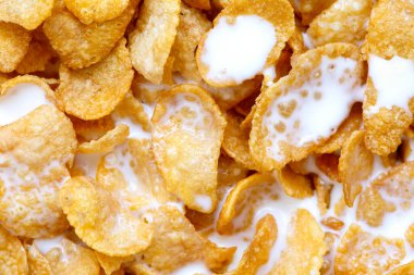 Yukardan gelen mısır gevreğinin arka planı.