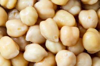 Yukarıdan pişmiş nohut arkaplanı.