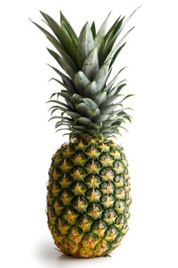 Tüm ananas beyazın üzerinde tek başına duruyor..