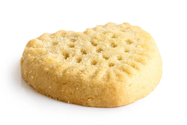 Традиційне коротке серцеве печиво ізольоване на білому в першій — стокове фото