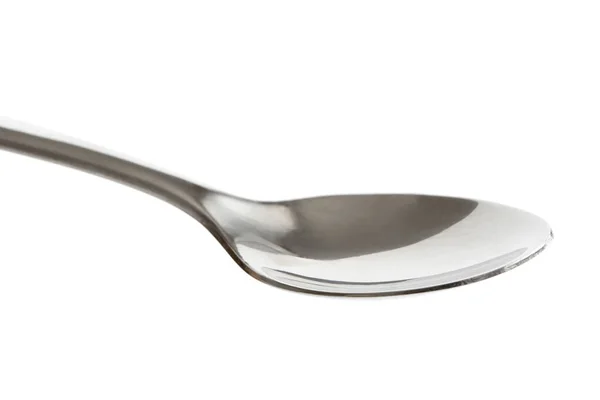 Detail of empty teaspoon isolated on white. Ready for food. — Stock Photo, Image