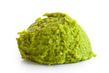 Scoop of wasabi paste isolated on white. clipart