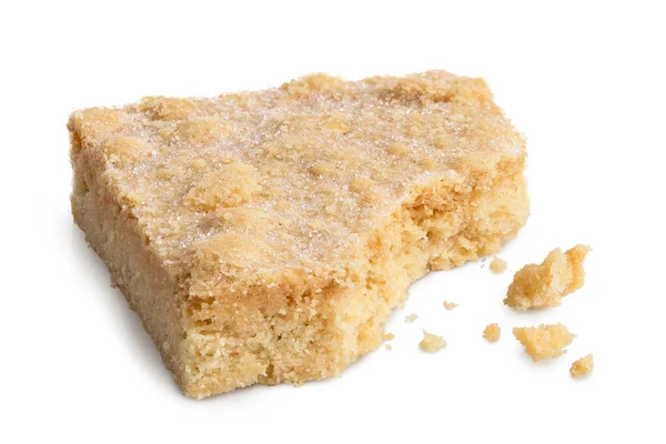 Klassische hausgemachte quadratische Shortbread Keks isoliert auf weiß. pa — Stockfoto