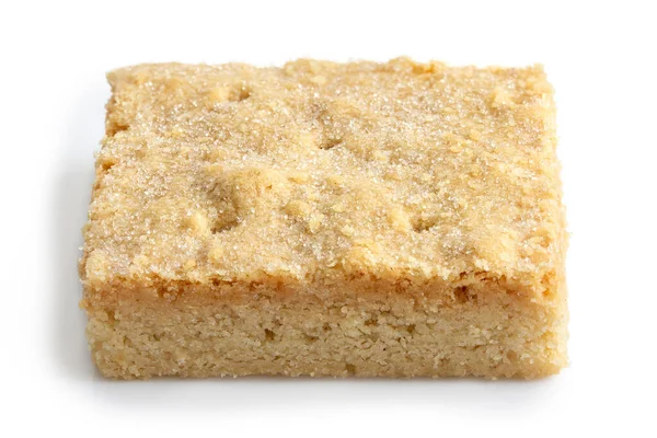 Biscoito de biscoito quadrado caseiro clássico isolado em branco . — Fotografia de Stock