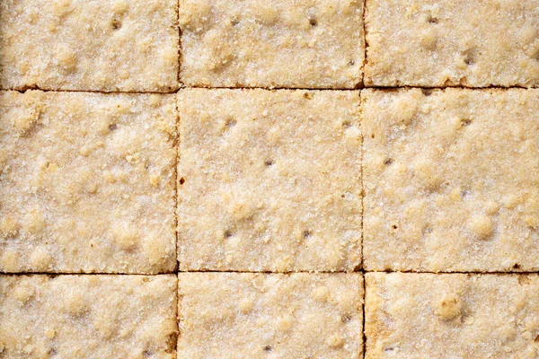 Background of classic homemade square shortbread biscuits from a — Stock Photo, Image