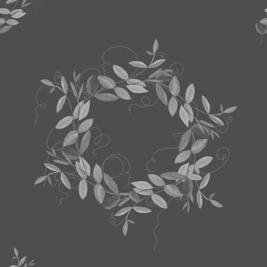 Gri arkaplandaki bezelye dalları pürüzsüz desen.