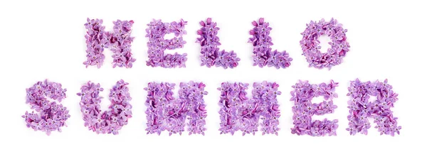 Een Woord Gemaakt Van Bloemen Creatieve Spelling Van Het Woord — Stockfoto