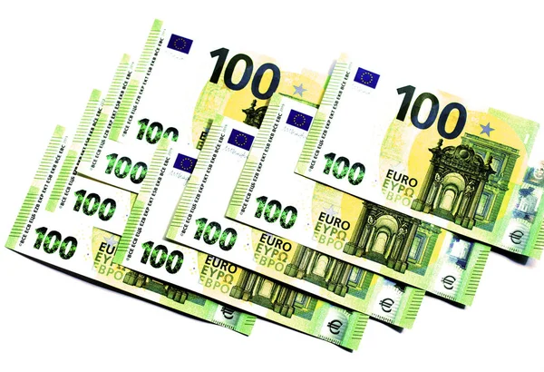 2019 Νέα 100 Τραπεζογραμμάτια Ευρώ Τέλεια Καλή Τύχη Φωτογραφίες Εικόνες — Φωτογραφία Αρχείου