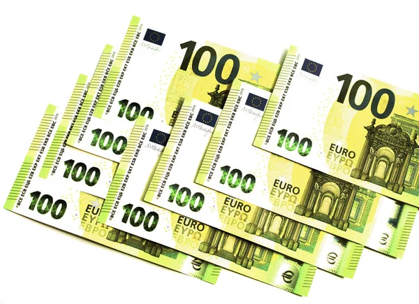 2019 New 100 Euro Banknotes Perfect Good Luck Pictures Images — Stock Photo, Image