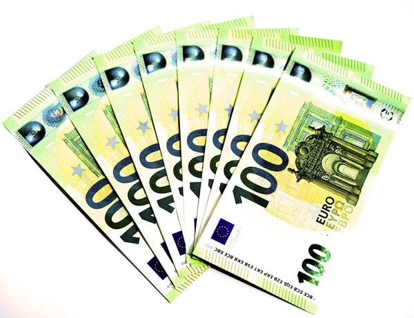2019 New 100 Euro Banknotes Perfect Good Luck Pictures Images — Stock Photo, Image