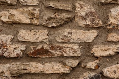 Ortaçağ taş duvarı. Taş dokusu olan soyut arkaplan. 
