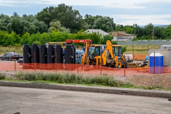 Balaklava Republic Crimea June 2019 Construction Sewerage System Equipment Equipment — Stock Photo, Image