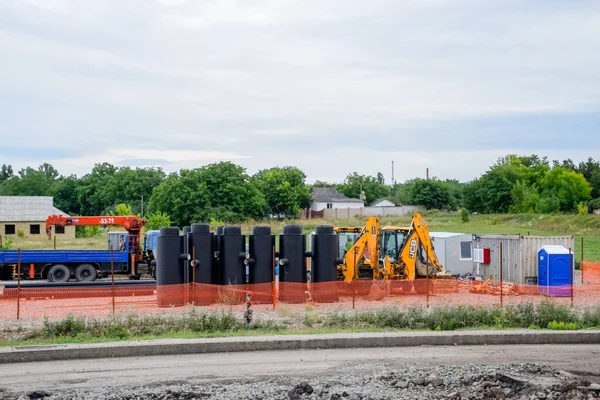Balaklava Republic Crimea June 2019 Construction Sewerage System Equipment Equipment — Stock Photo, Image