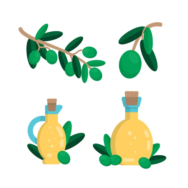 Illustrazione vettoriale dell'oliva verde — Vettoriale Stock