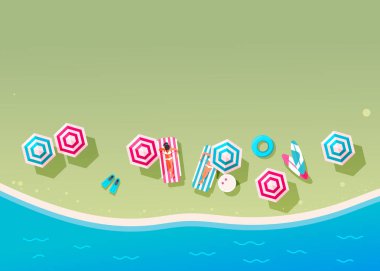 İnsanlar yüzmek ve güneşlenmek. 