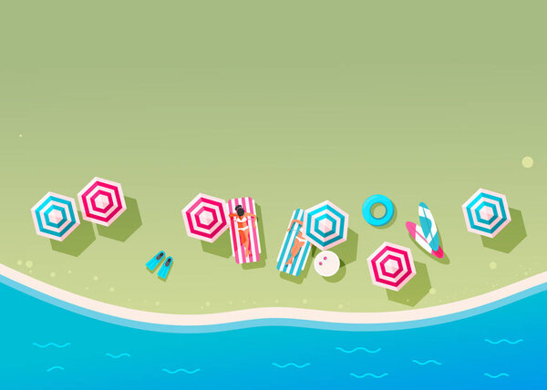 Люди плавают и загорают
. 