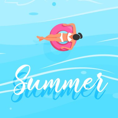 İnsanlar yüzmek ve güneşlenmek. 