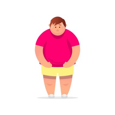 Diyet ve spor. Çizgi film vektör çizim. 