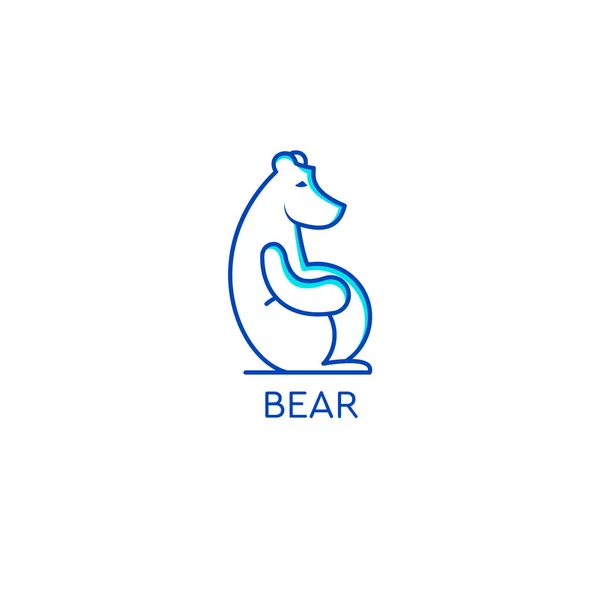 Modelos de logotipo de urso polar gráfico estilizado . —  Vetores de Stock