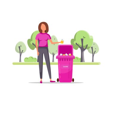 Kadın el çöp atar