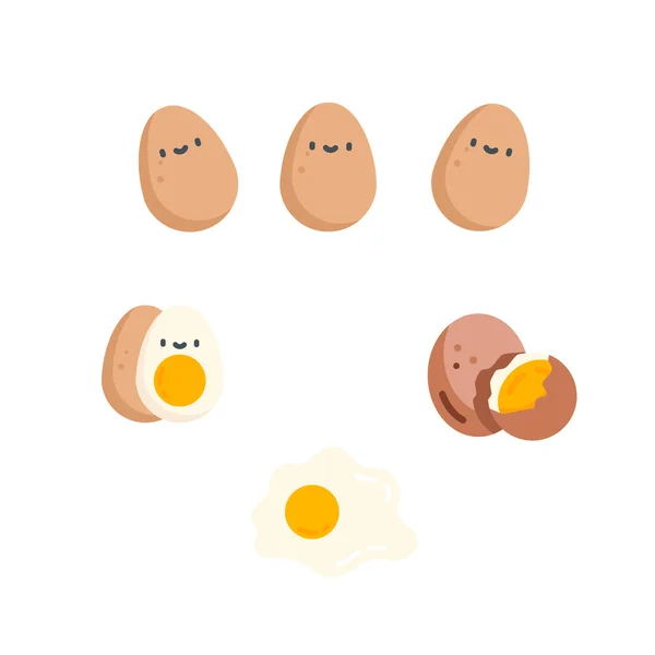 Eier in verschiedenen Formen Vektor-Illustration. — Stockvektor