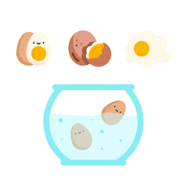 Eier in verschiedenen Formen Vektor-Illustration. — Stockvektor