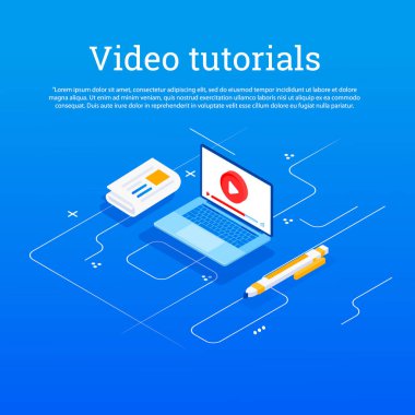 Online eğitim için vektör kavramı.