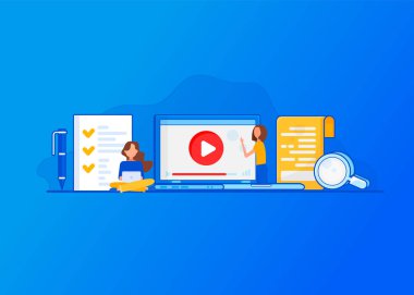 Online eğitim için vektör kavramı.