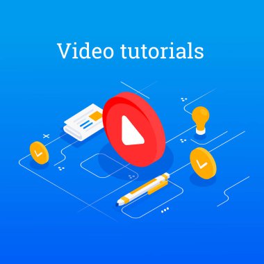 Online eğitim için vektör kavramı.