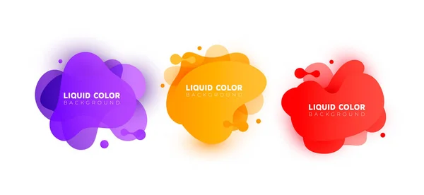 Ensemble d'éléments graphiques de couleur liquide — Image vectorielle