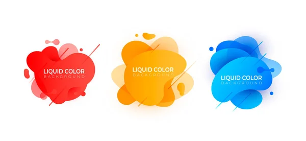 Conjunto de elementos gráficos de color líquido — Archivo Imágenes Vectoriales