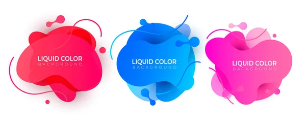 Ensemble d'éléments graphiques de couleur liquide — Image vectorielle