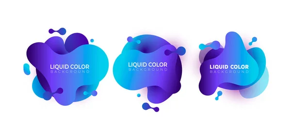Set di elementi grafici a colori liquidi — Vettoriale Stock