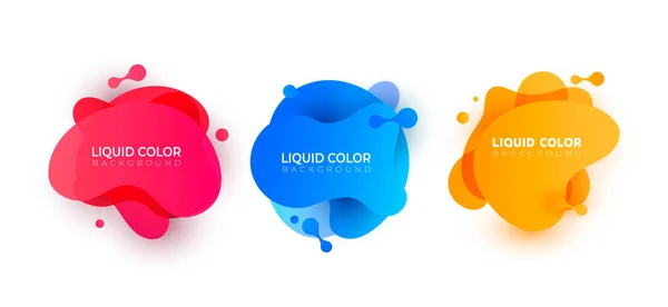 Ensemble d'éléments graphiques de couleur liquide — Image vectorielle