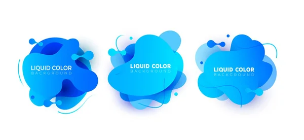 Conjunto de elementos gráficos de color líquido — Vector de stock