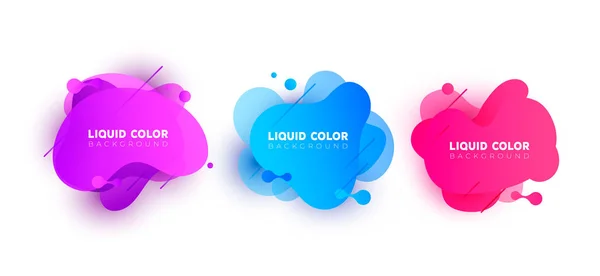 Jeu d'éclaboussures graphiques de gradient liquide — Image vectorielle