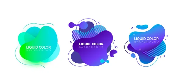 Ensemble d'éléments graphiques de couleur liquide — Image vectorielle