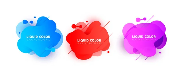 Ensemble d'éléments graphiques de couleur liquide — Image vectorielle