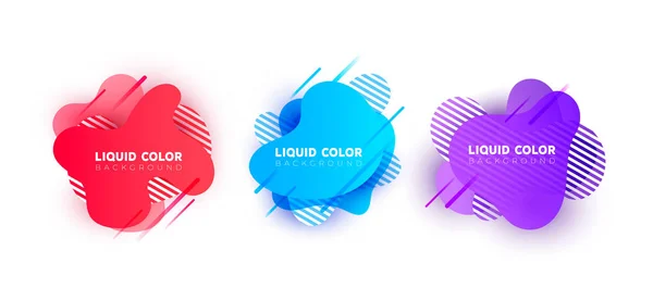 Ensemble d'éléments graphiques de couleur liquide — Image vectorielle